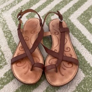 Born brown leather sandals